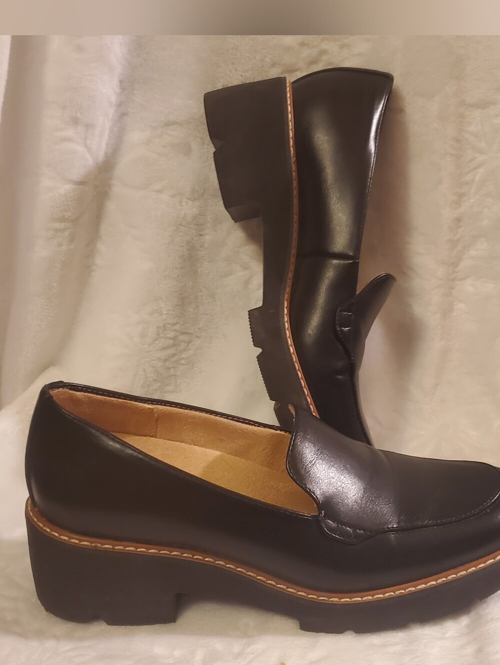 Naturalizer leather black loafers Shoes 8